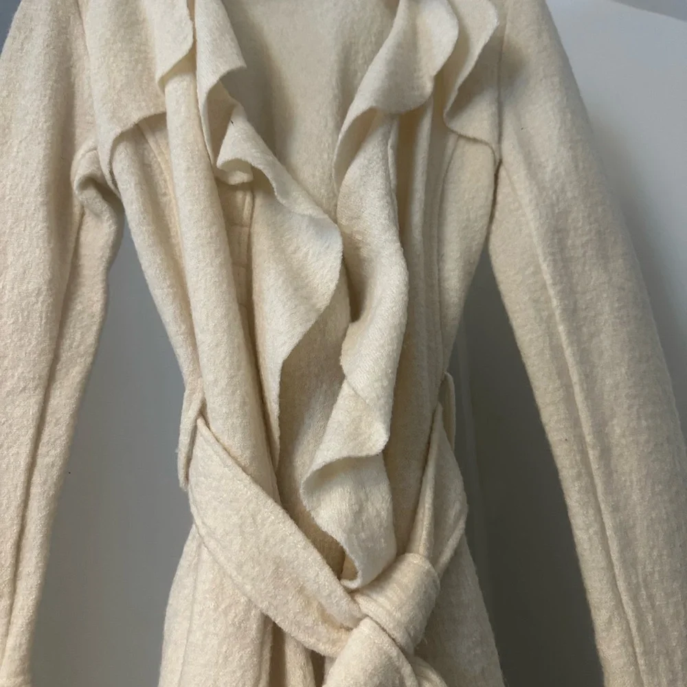 Cream Ruffled Cardigan - Picture 2 of 3